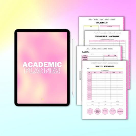 Academic Planner (12 Month Undated)