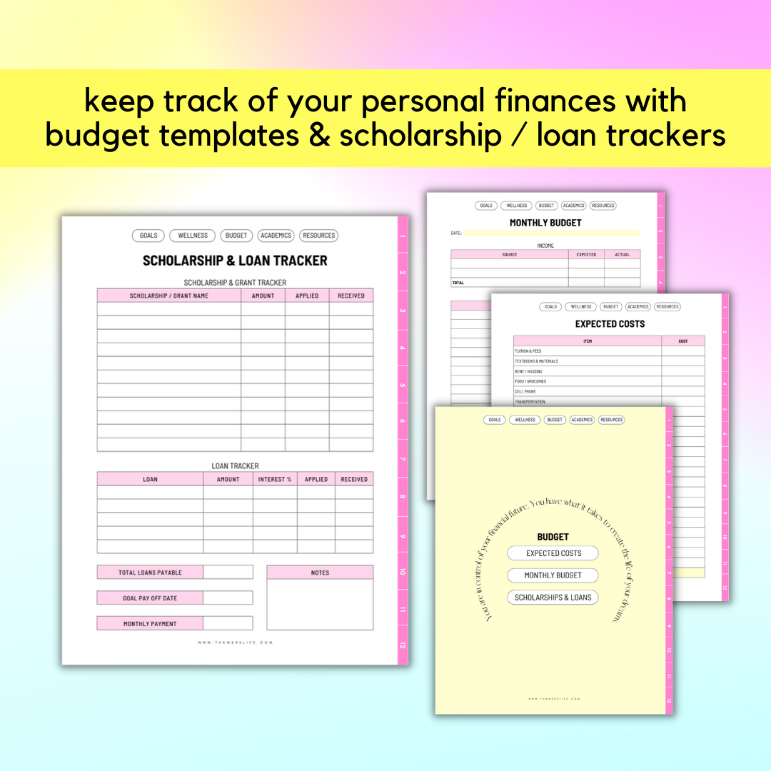 Academic Planner (12 Month Undated)