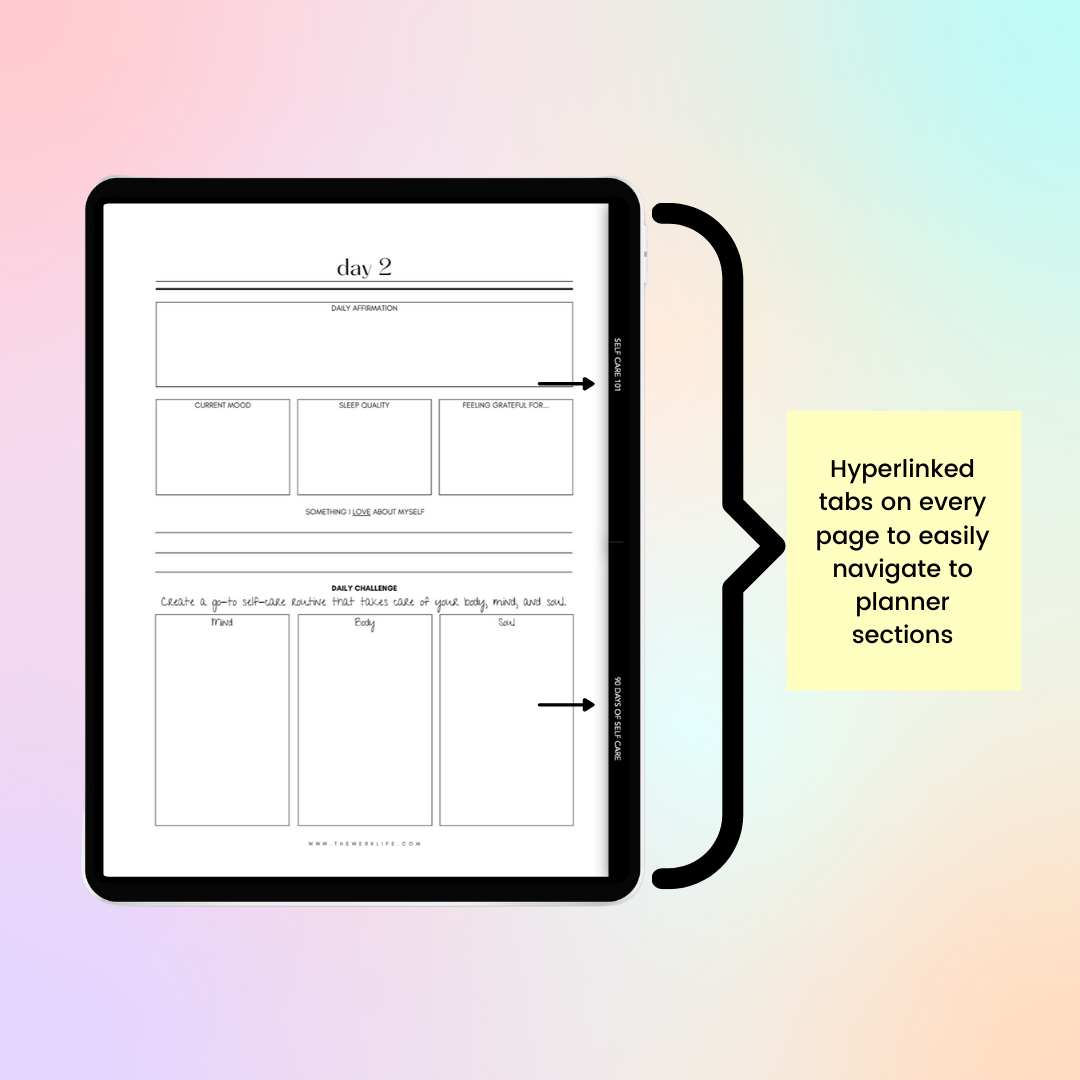90 Day Self-Care Journal (Digital)