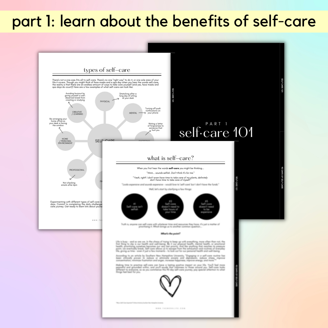 90 Day Self-Care Journal (Digital)