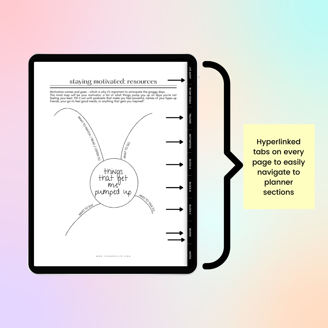 90 Day Daily Goal Planner (Digital)