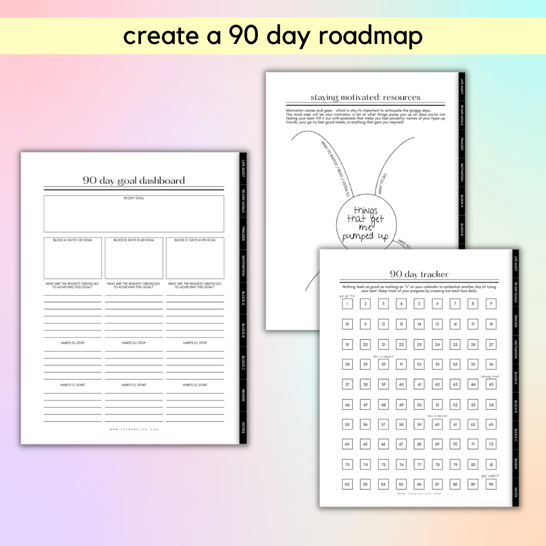 90 Day Daily Goal Planner (Digital)