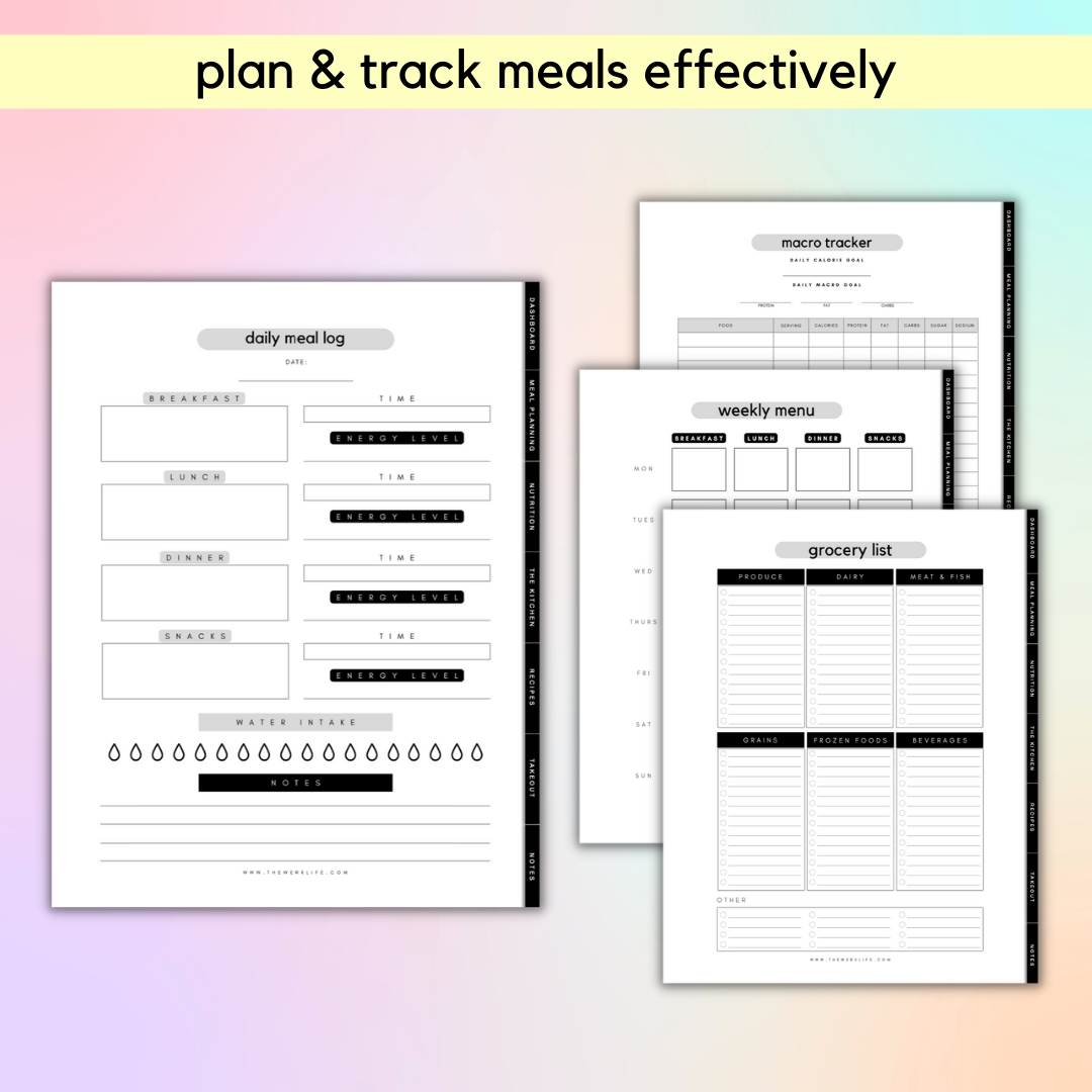 Digital Nutrition and Meal Planner