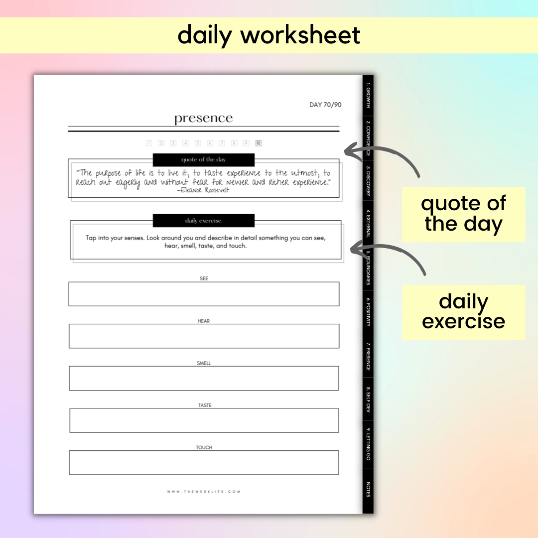 90 Day Mindset Makeover Workbook (Digital)