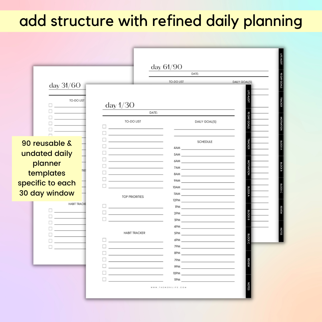 The Ultimate 90 Day Planner Bundle (Digital)