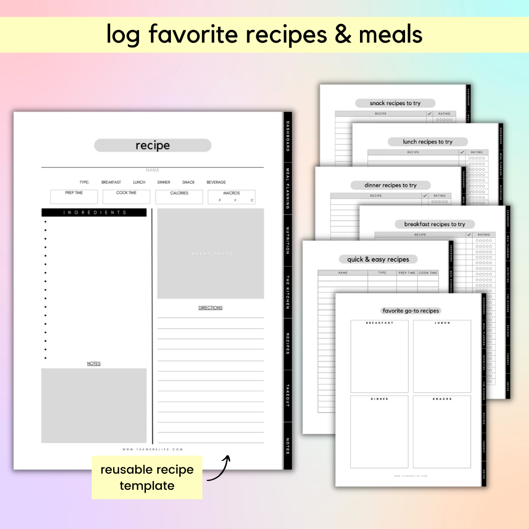 Digital Nutrition and Meal Planner