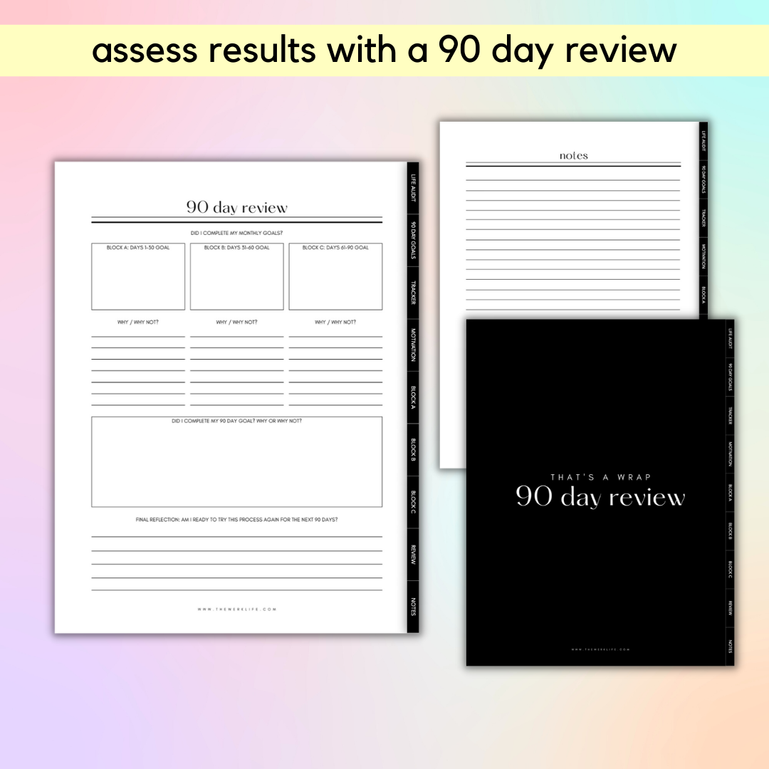 90 Day Daily Goal Planner (Digital)