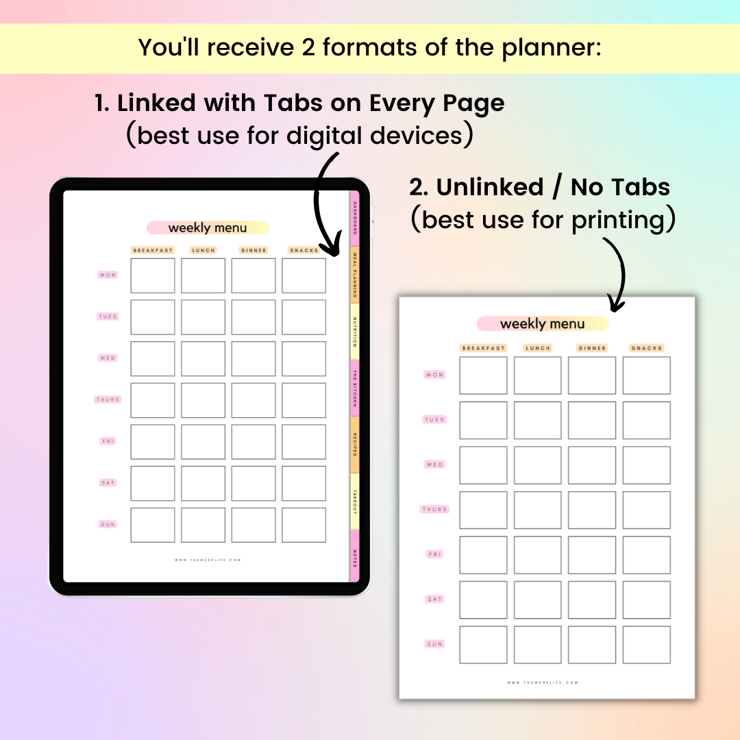 Digital Nutrition and Meal Planner