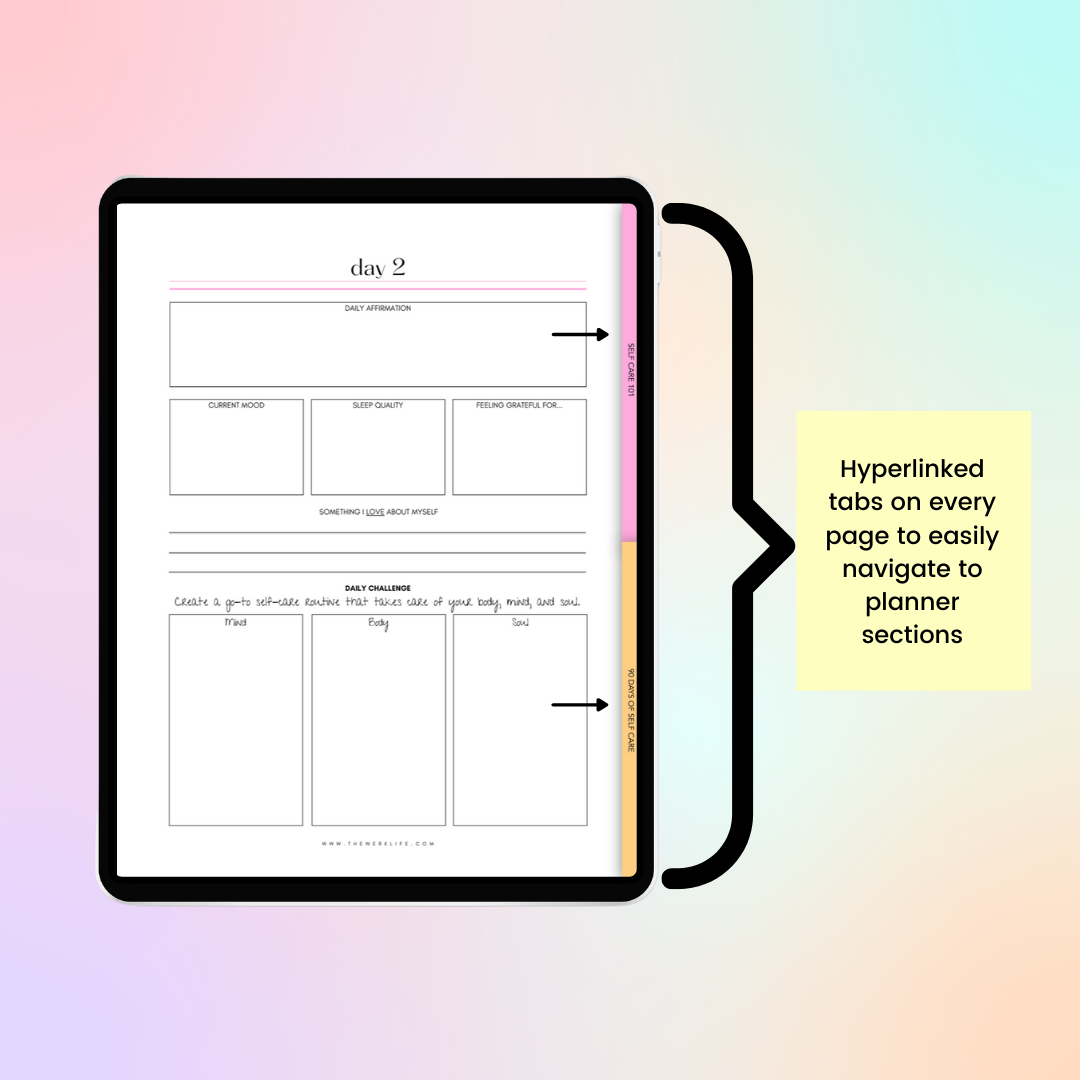 90 Day Self-Care Journal (Digital)