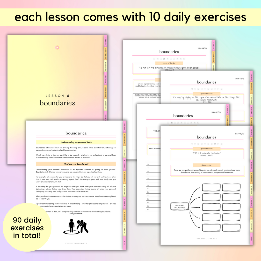 90 Day Mindset Makeover Workbook (Digital)