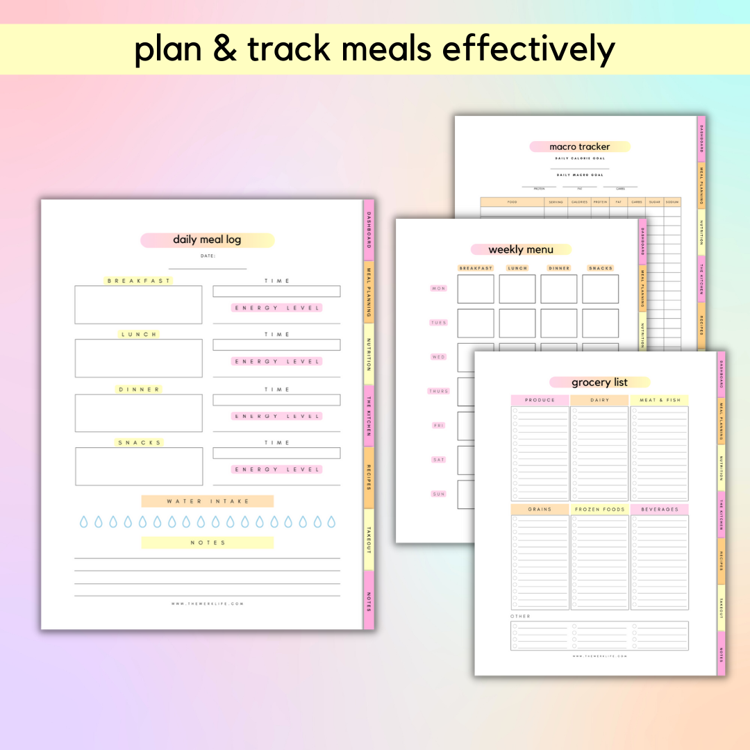 Digital Nutrition and Meal Planner
