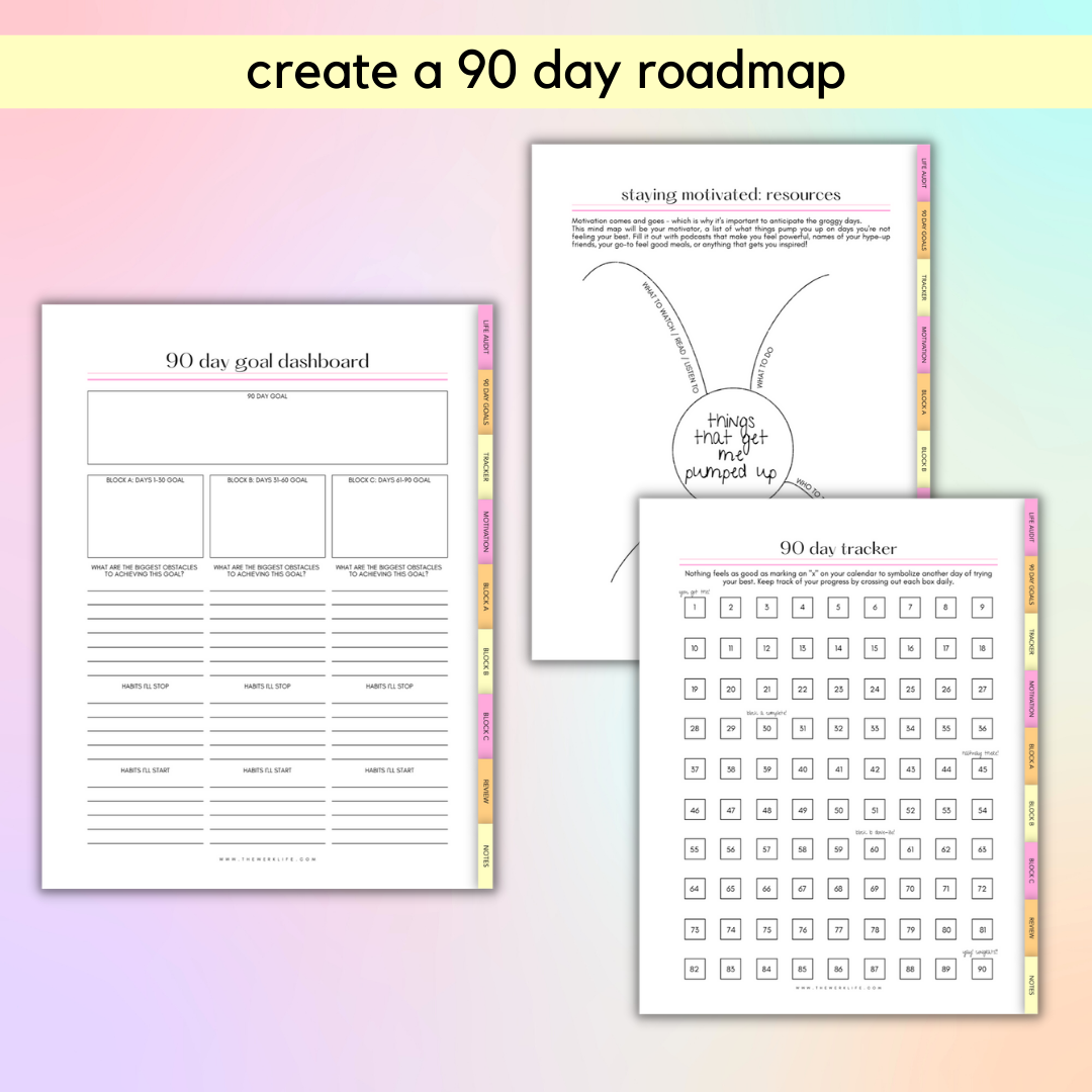 90 Day Daily Goal Planner (Digital)