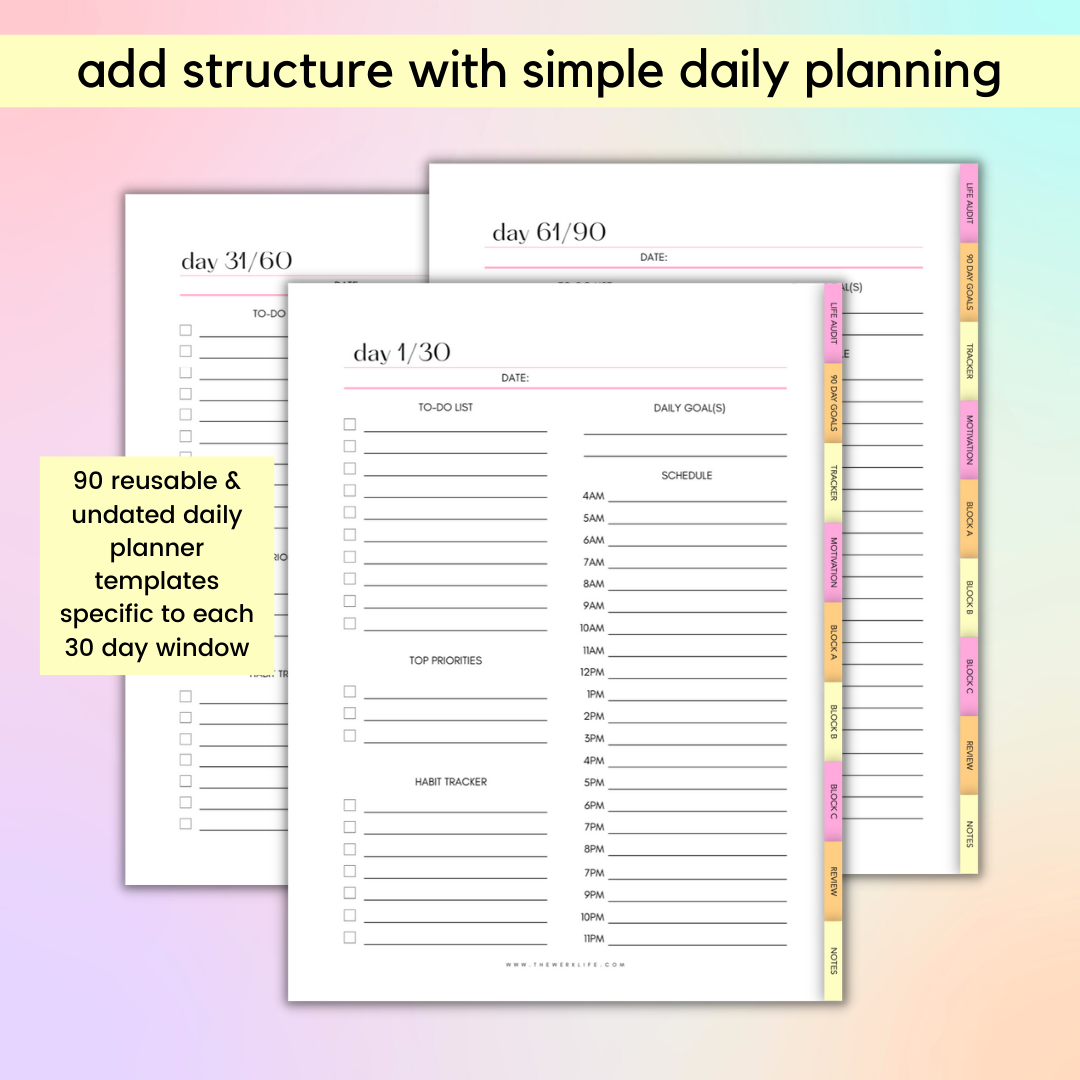 The Ultimate 90 Day Planner Bundle (Digital)