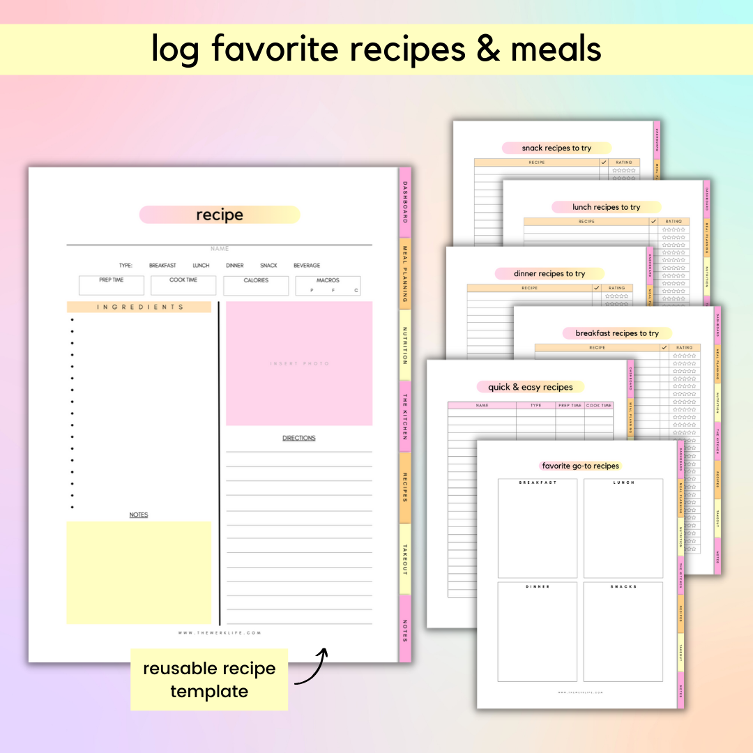 Digital Nutrition and Meal Planner