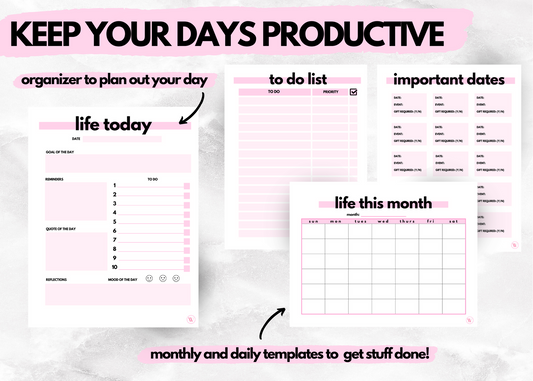 ONE TIME SALE - The Ultimate Life Planner | Printable Planner & Life Organizer