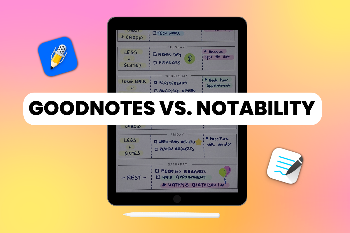 GoodNotes vs. Notability: 2023 Review of Note-Taking Apps for iPad ...