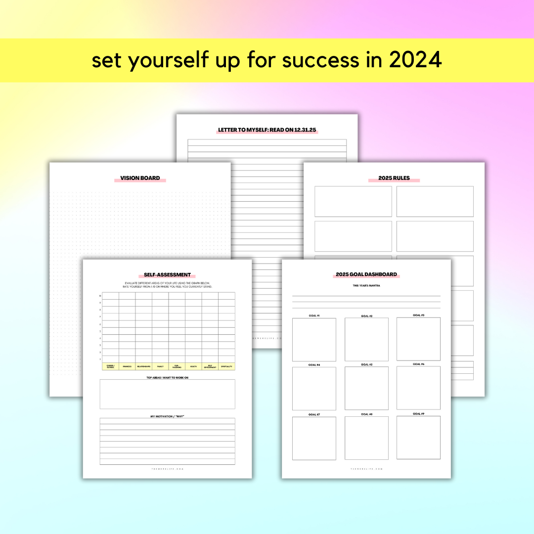 2025 Weekly Productivity Planner (Digital)