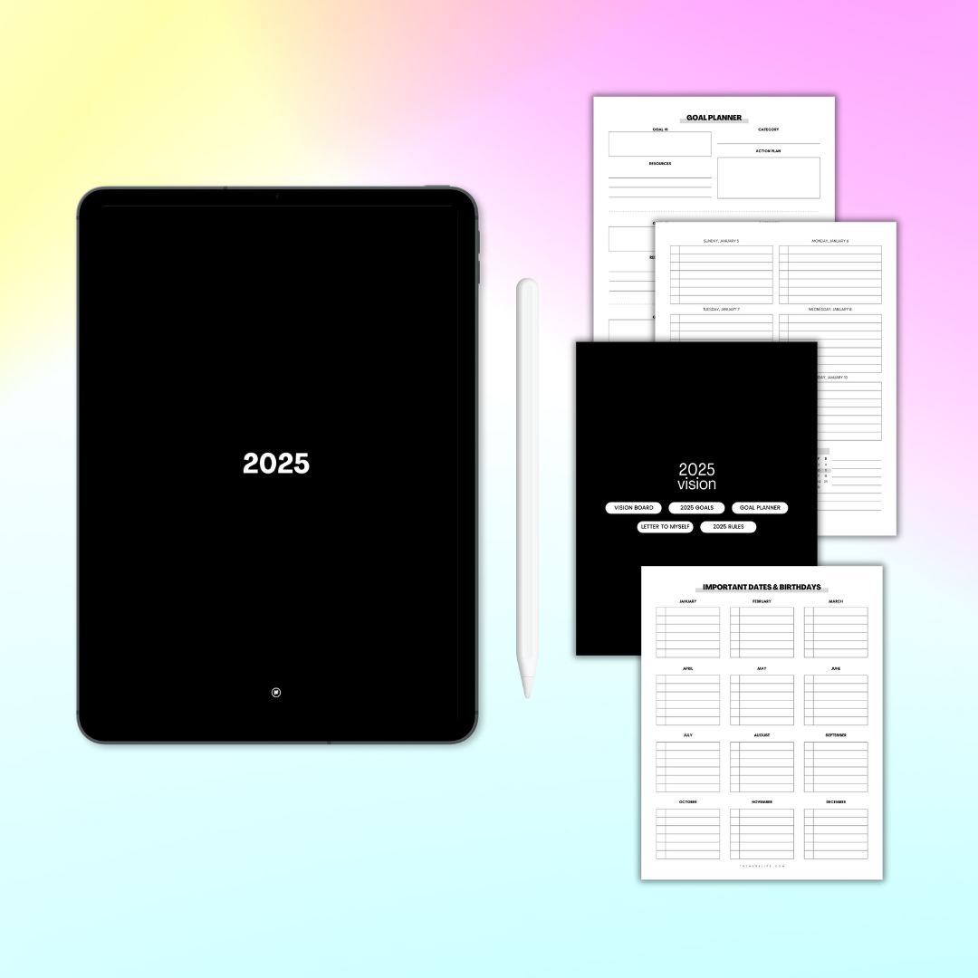 2025 Weekly Productivity Planner (Digital)