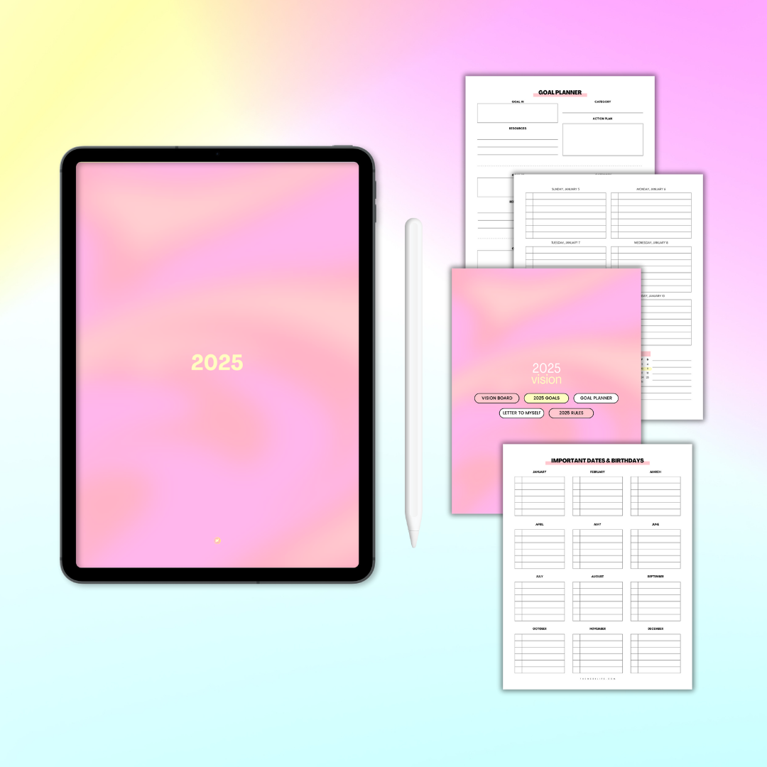 2025 Weekly Productivity Planner (Digital)