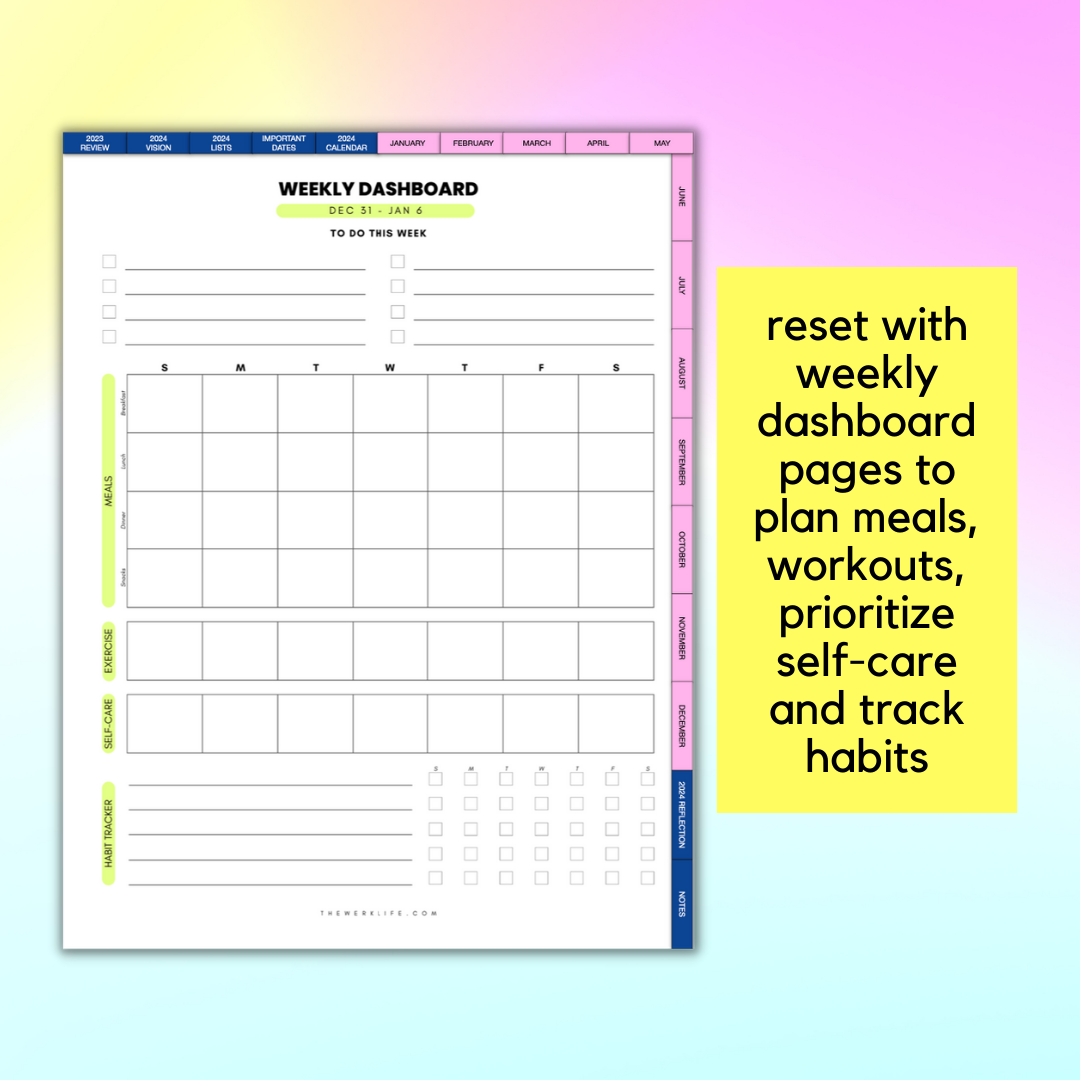 2024 Simple Small Dated Weekly Planner Agenda