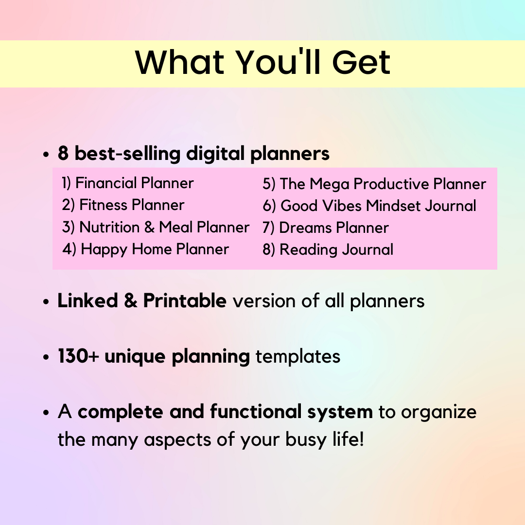 The ULTIMATE Digital Planner Bundle (8 Best Selling Planners) – The ...