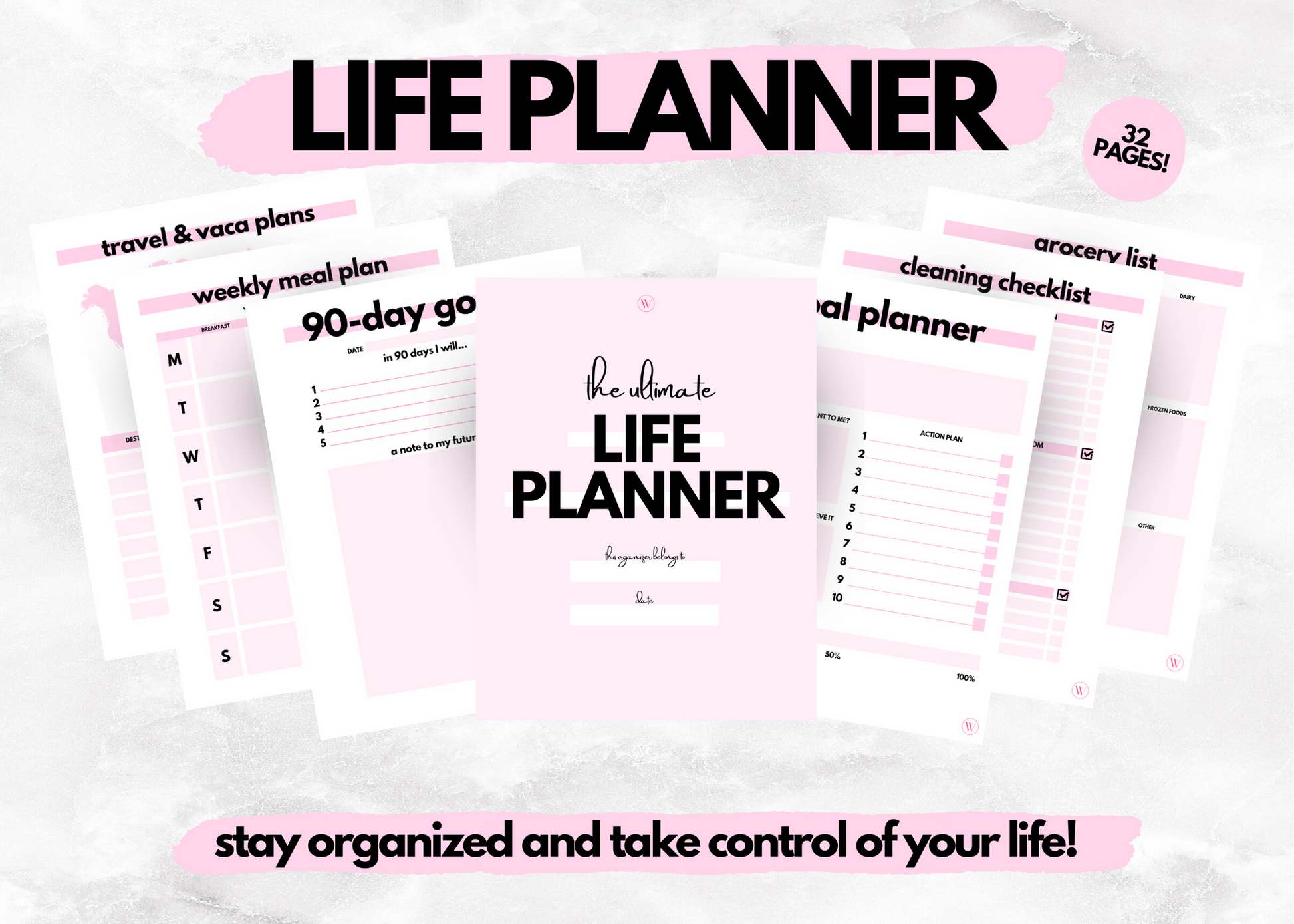 The Ultimate Life Planner  Printable Planner, Life Organizer & Planner –  The WERK LIFE
