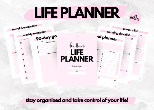 ONE TIME SALE - The Ultimate Life Planner | Printable Planner & Life Organizer